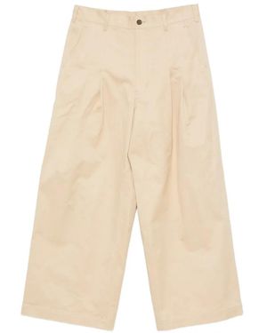 Comme des Garçons Pleated Wide-Leg Trousers - White