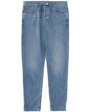 Brunello Cucinelli Lightweight Denim Five-Pocket Trousers - Blue