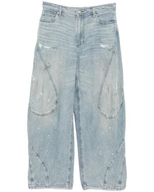 CROQUIS Dirt-Design Tapered Jeans - Blue