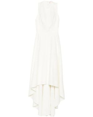 Leen Mougrhabi Fleur Bow-Detail A-Line Maxi Dress - White