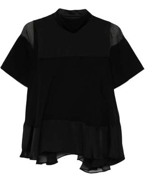 Sacai Layered-Design Blouse - Black