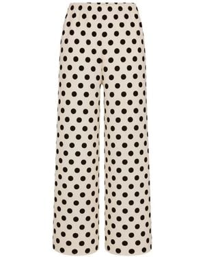 Simon Miller Nella Polka-Dot Wide-Leg Trousers - White