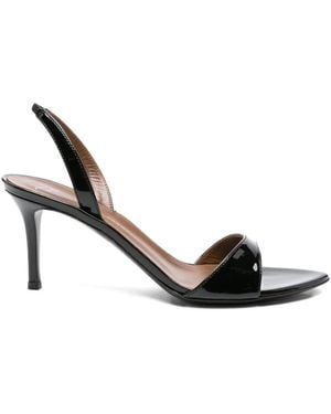 Giuseppe Zanotti 75 Mm Slingback Patent Leather Sandals - Metallic