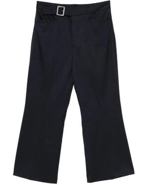 Liviana Conti Belted Cropped Trousers - Blue