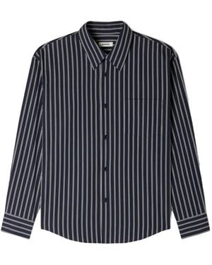 Sandro Striped Cotton Shirt - Blue