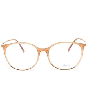 Silhouette Illusion Lite Round-Frame Glasses - Natural