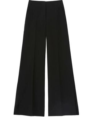 Lafayette 148 New York Pressed-Pleat Pants - Black