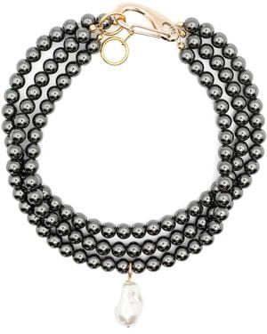 Atu Body Couture X Shirt Fine Jewellery Perlenkette Im Layering-Look - Mettallic