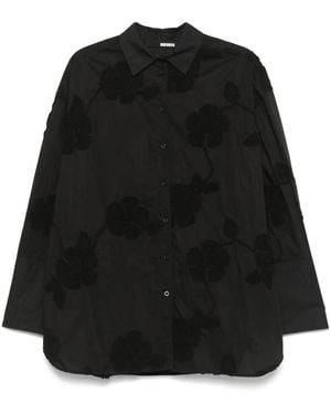 ROTATE BIRGER CHRISTENSEN Lipy Flower Shirt - Black