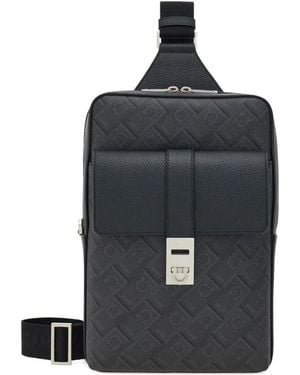 Ferragamo Heuptas Met Monogram-Reliëf - Zwart