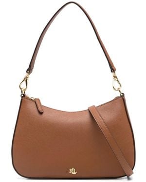 Ralph Lauren Textured Leather Top-Handle Tote - Brown
