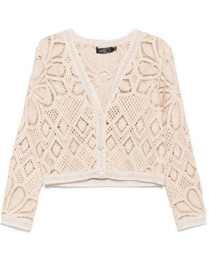 PATBO Cardigan En Crochet À Fleurs - Neutre