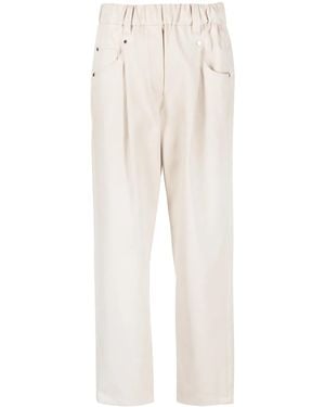 Brunello Cucinelli Hose Mit Geradem Bein - Natur