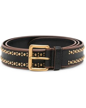 Miu Miu Ceinture En Cuir À Détails De Clous - Black