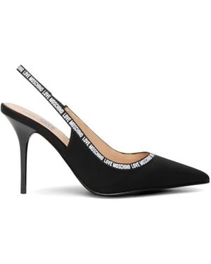 Love Moschino Slingback Court Court Shoes - Black