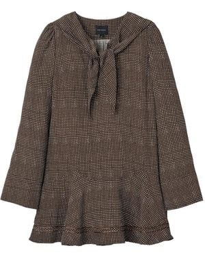 Marc Jacobs Sailor Polka-Dot Mini Dress - Brown