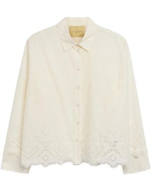 Momoní Jupe En Popeline À Broderie Anglaise - White