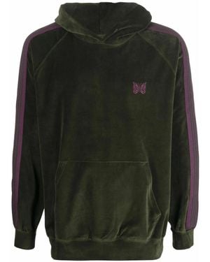 Needles Logo Embroidered Hoodie - Green