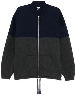 Loewe Colour-Block Zip-Up Cardigan - Blue