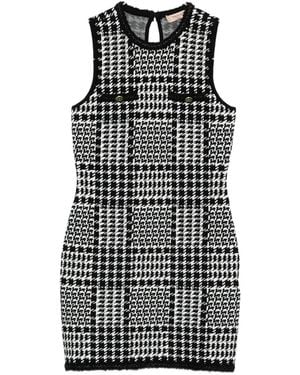 Twinset Checked Mini Dress - Black
