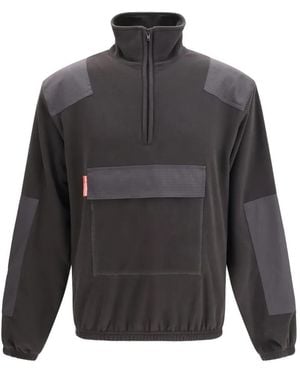 GR10K Pull Replicated 55000 À Col Semi-Zippé Et Empiècements - Gray
