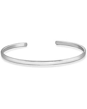 Elle Macpherson Silberarmband Mit Offenen Bündchen - Weiß
