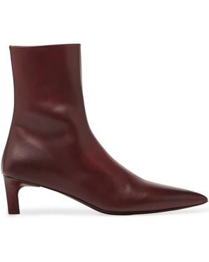 Marsèll Aculeo Basalt Pointed-Toe Kitten-Heel Boots - Brown