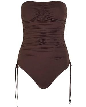 Melissa Odabash Sydney Ruched Swimsuit - Brown