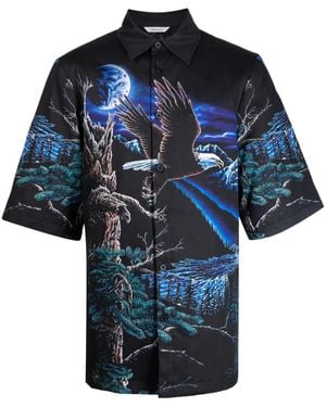 Holzweiler Camicia Con Stampa National - Blu