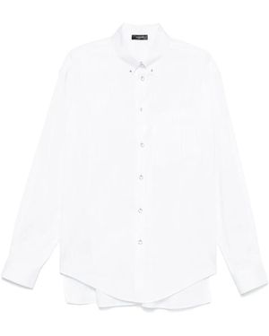 Mugler Pinstripe Poplin Shirt - White