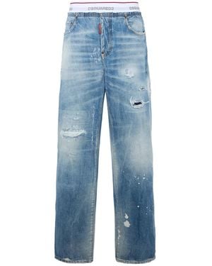 DSquared² Light Wash Denim Jogger - Blue