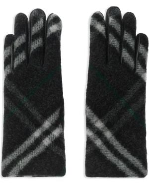 Burberry Karierte Handschuhe - Schwarz