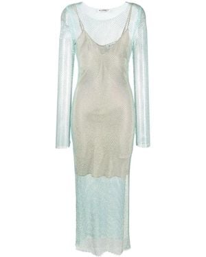 Blugirl Blumarine Long-Sleeved Sequin Dress - Blue