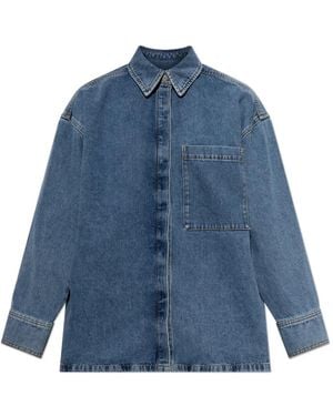 By Malene Birger Dea Chest-Pocket Denim Shirt - Blue