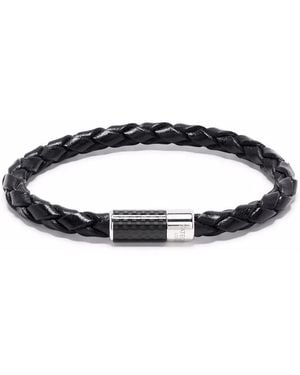 Tateossian Pulsera Con Detalle Trenzado - Negro