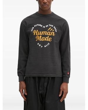 Human Made Camiseta con logo bordado - Gris
