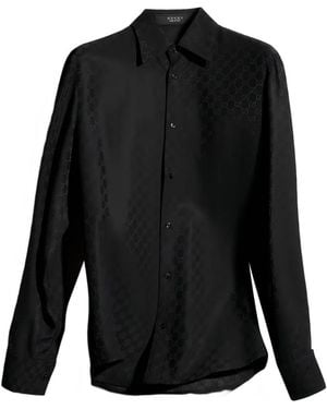 Gucci Gg Supreme Jacquard-Hemd - Schwarz