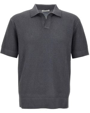 Kangra T-Shirt Mit Lochstrickmuster - Grau
