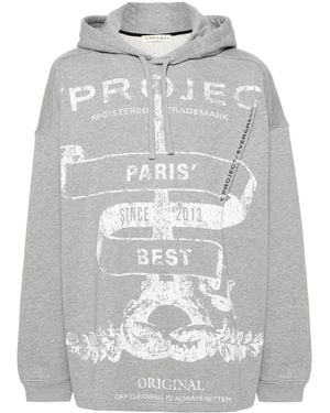 Y. Project Sudadera Con Capucha Y Logo - Gris