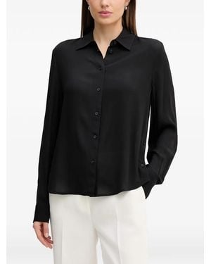 Sisley Camisa De Manga Larga - Negro