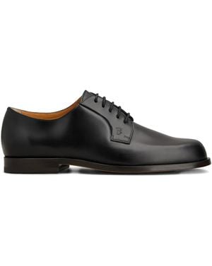 Tod's Embossed Lace-Up Derby Shoes - Black