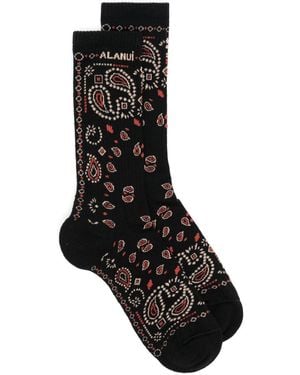 Alanui Bandana Socks - Black