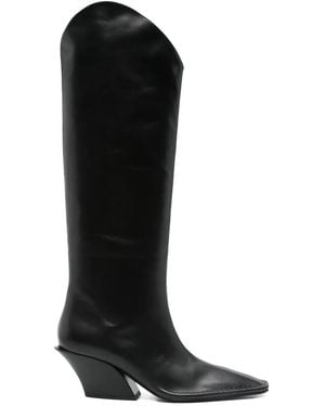 Mugler Stivali A Punta 80Mm - Nero