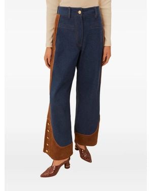 FARM Rio Corduroy-Panel Jeans - Blue