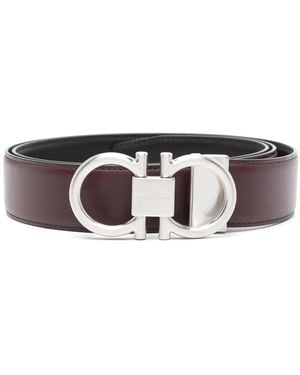 Ferragamo ガンチーニバックル リバーシブル ベルト - パープル