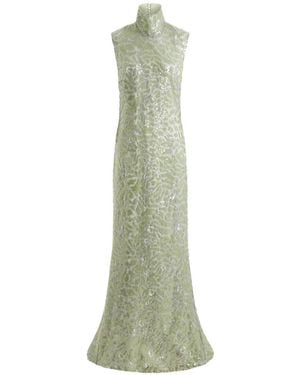 16Arlington Zegli Lace Sequinned Gown - Green