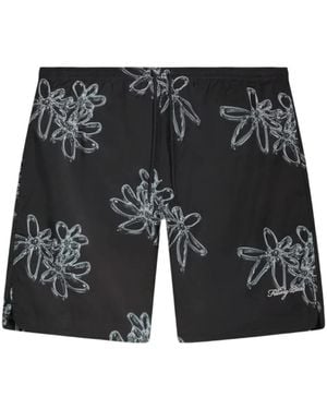 Filling Pieces Chrome Flower Swim Shorts - Black