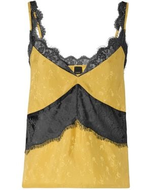 Pinko Lace Lingerie Top - Yellow