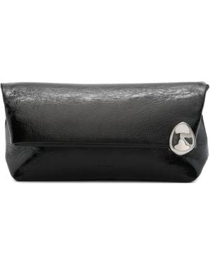 Jil Sander Jewel Clutch Mit Reißverschluss - Grau