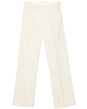 CAMPERLAB Pantalon Évasé À Boutonnière - White